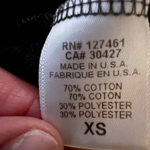 WILDFOX reverse fleece black sweatshirt white swans pink roses graphic sz XS - Picture 4 of 7